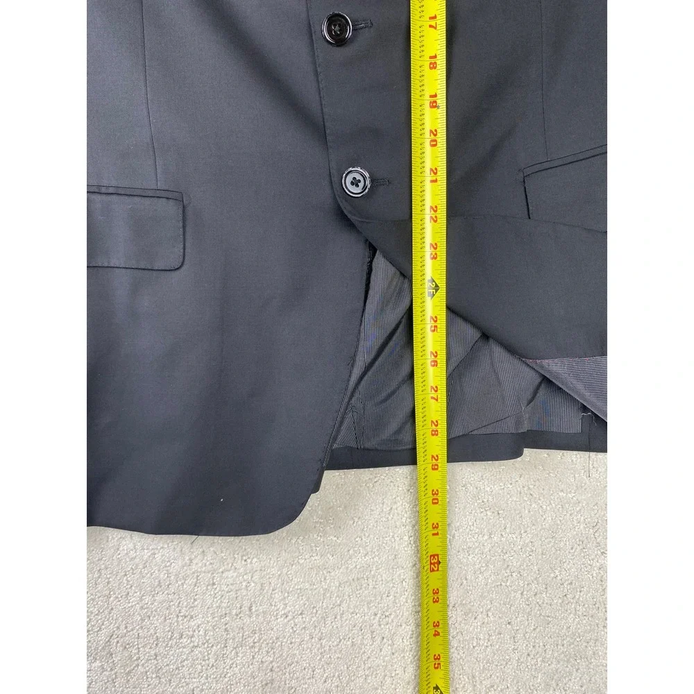 Mabro Handmade Blazer Mens IT 54 Black Guabello Super 140s Wool Italy Sport Coat